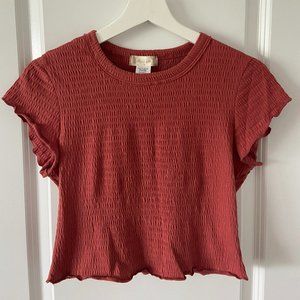 Altar'd State Ruched Baby Tee